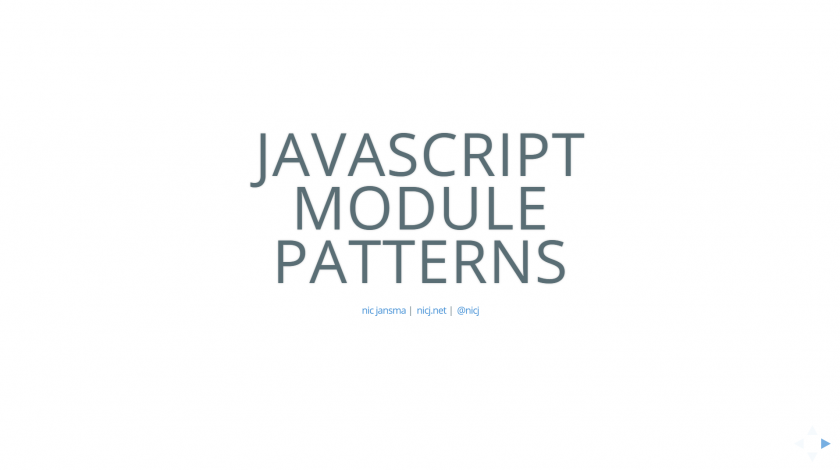 JavaScript Module Patterns Slides