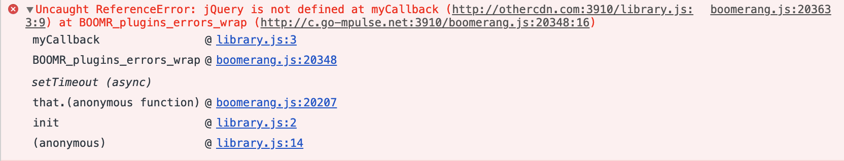 Chrome Developer Tools's Console message after wrapping